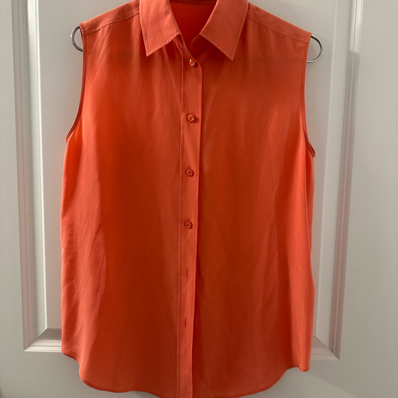 GIVENCHY Sleeveless Casual Top | Orange | Size 6 - Picture 1 of 4